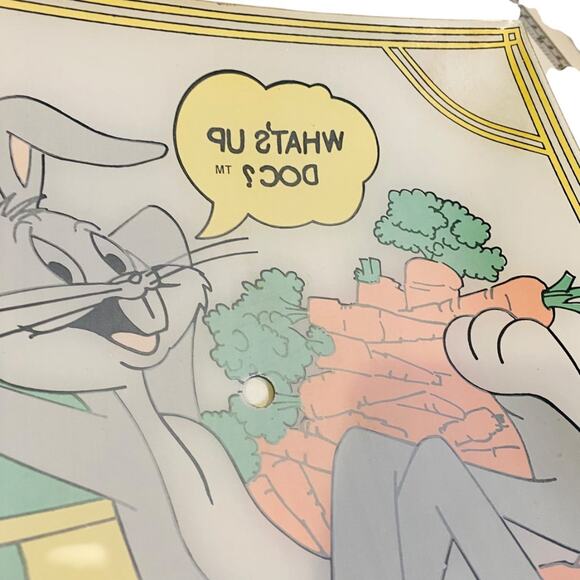 1986 Warner Bros. Bugs Bunny What’s Up Doc? Cartoon Glass Ceiling Light Shade - Picture 9 of 11